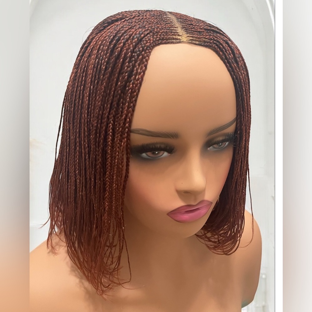 Elegant Brown Braided Wig for Women